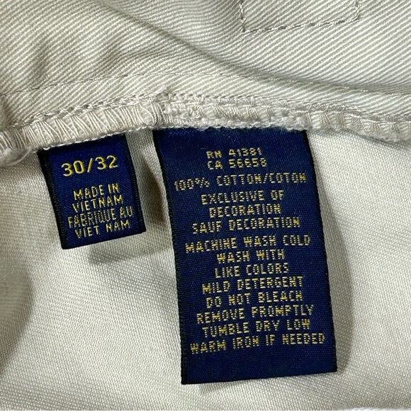 Vintage Polo Ralph Lauren Khaki 650 Straight Fit Cotton Chino Jeans Men’s 30x32 - Picture 6 of 12